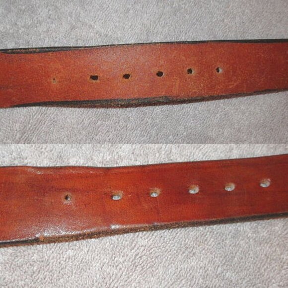 Vtg Navajo Buffalo Nickels Leather Belt Size 40 Indian Head  Vtg Navajo Buffalo Nickels Leather Belt Size 40 Indian Head Coins Western Cowboy